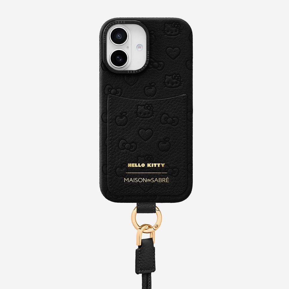Black and Gold Textured Phone Case with Embossed Design for Cell Phones